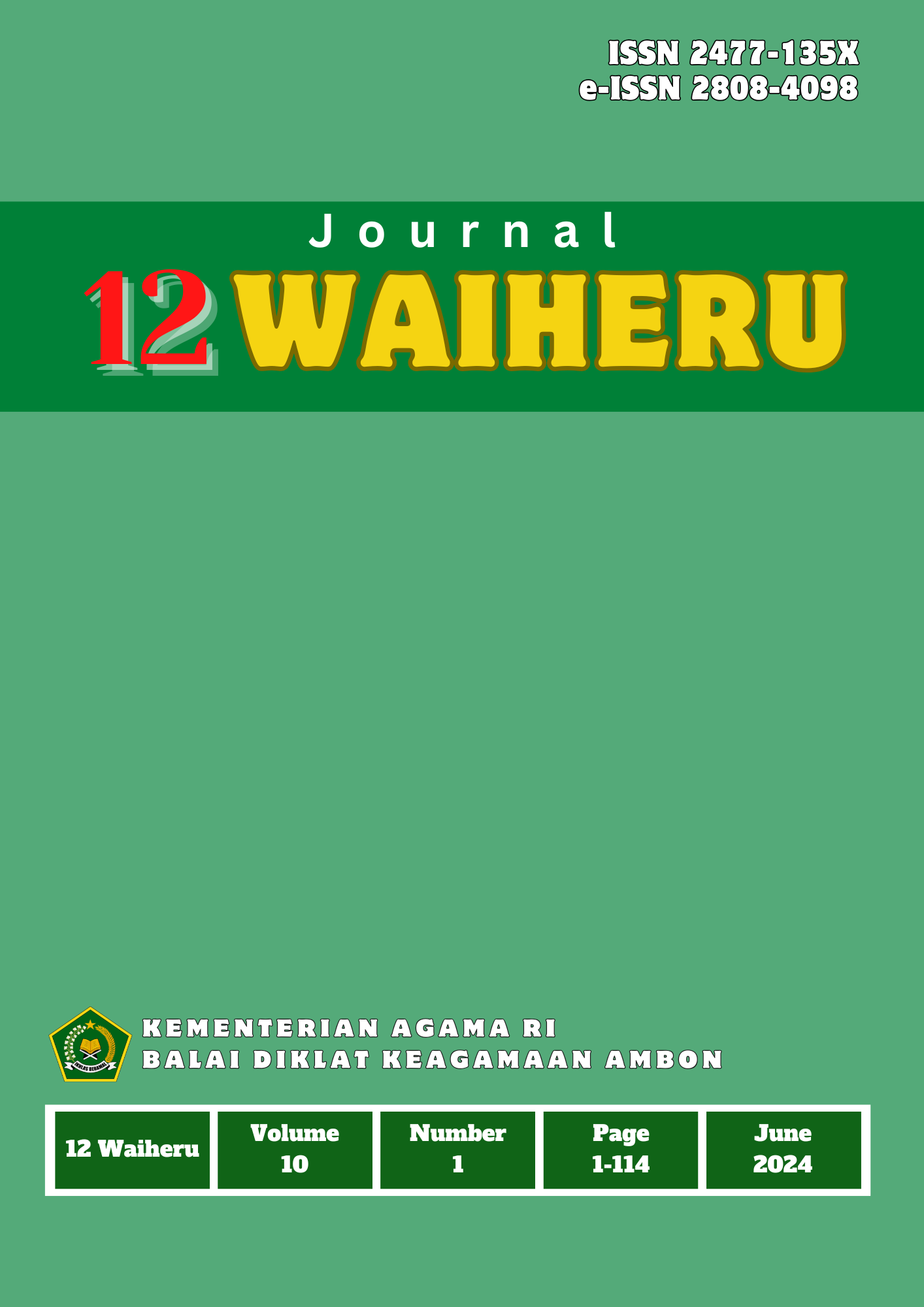 					View Vol. 10 No. 1 (2024): 12 Waiheru
				